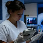 DTS imagerie médicale et radiologie thérapeutique Nice, étudiante en imagerie médicale dans un service de radiologie