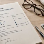 Ostéodensitométrie résultat : T-score et seuil -2,5 (ostéopénie)