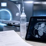 Scanner des coronaires : compte rendu et coupe vasculaire