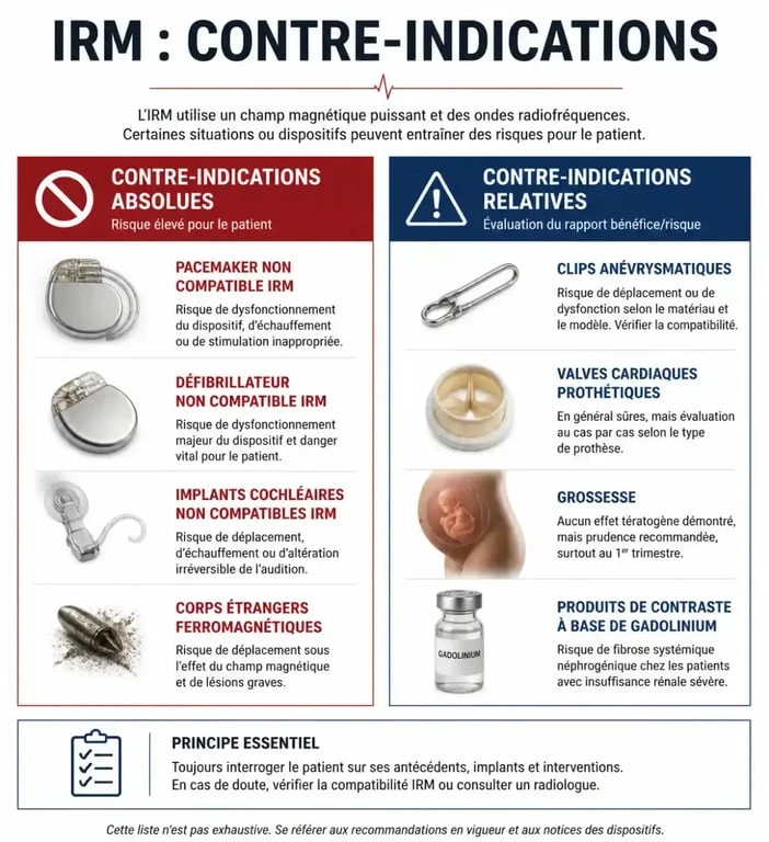 Contre-indications pour un examen IRM à Nice