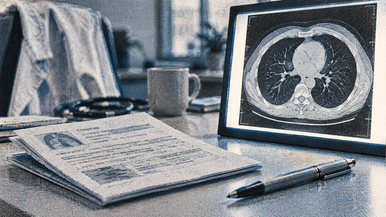 Scanner pulmonaire normal : coupe thorax sans lésion évidente